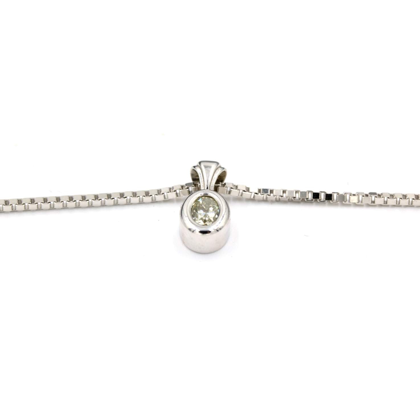 Diamond Solitaire Pendant Necklace