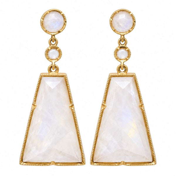 IRENE NEUWIRTH MOONSTONE DIAMOND EARRINGS