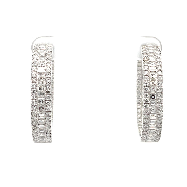 Diamond Hoop Earrings