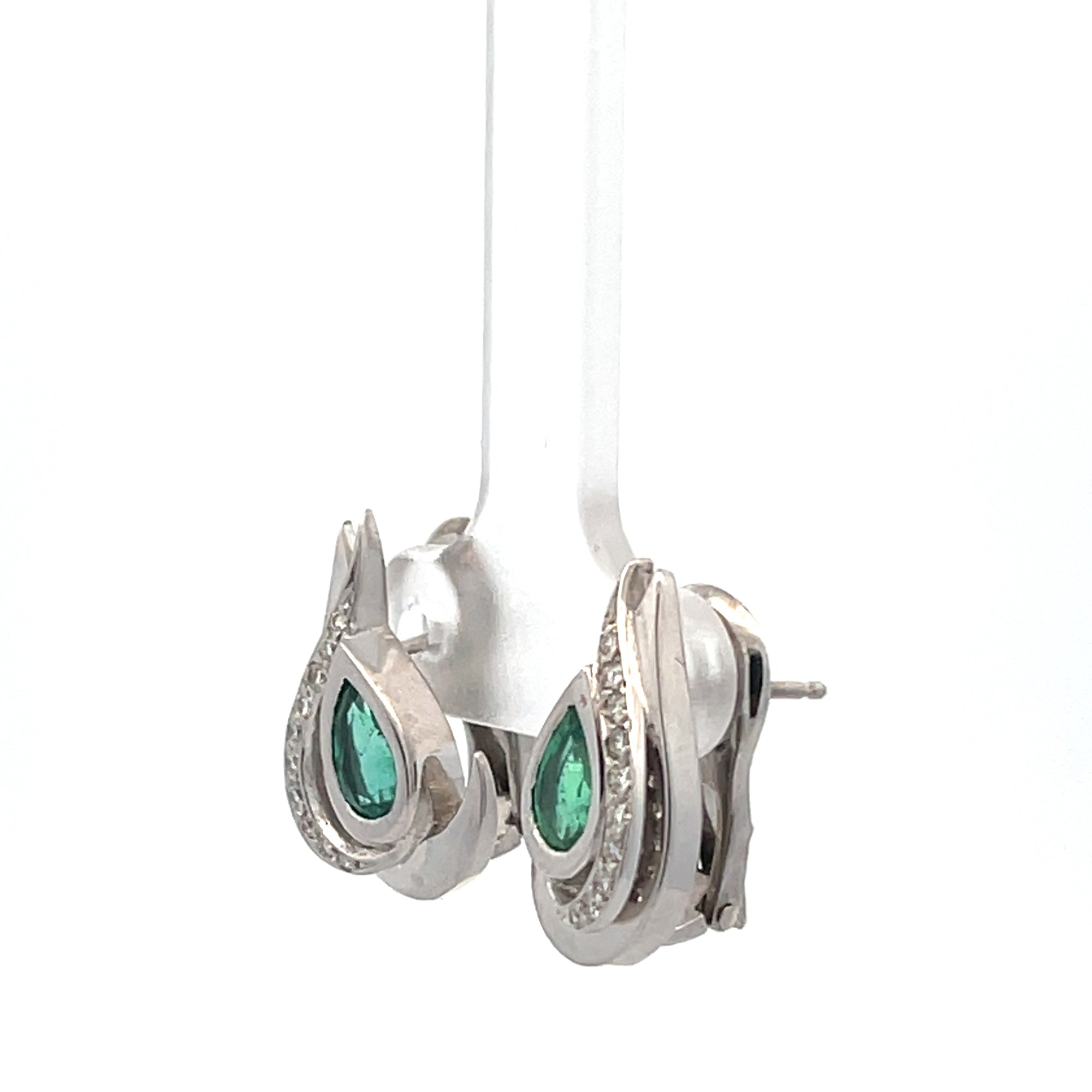 Fiery Emerald Earrings