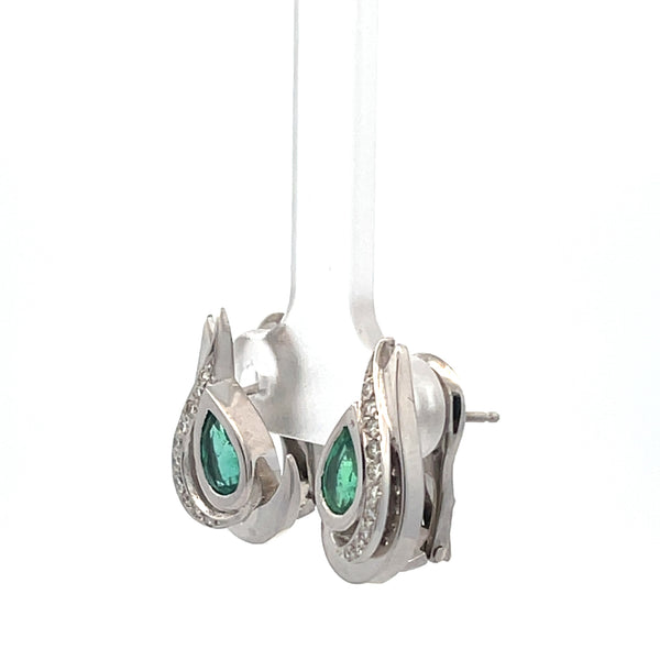 Fiery Emerald Earrings