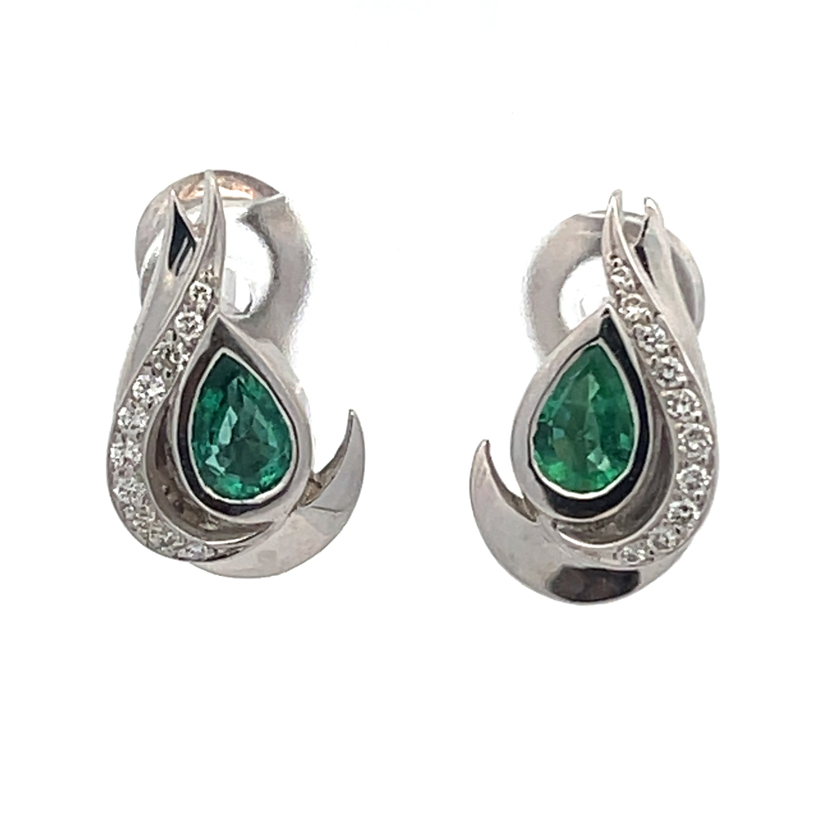 Fiery Emerald Earrings