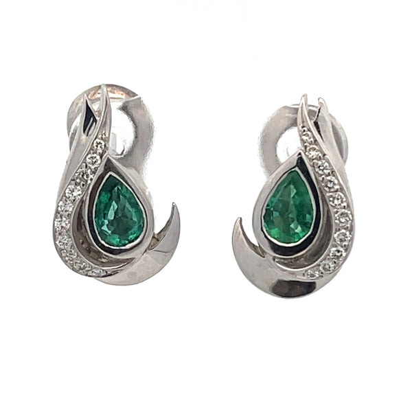 Fiery Emerald Earrings