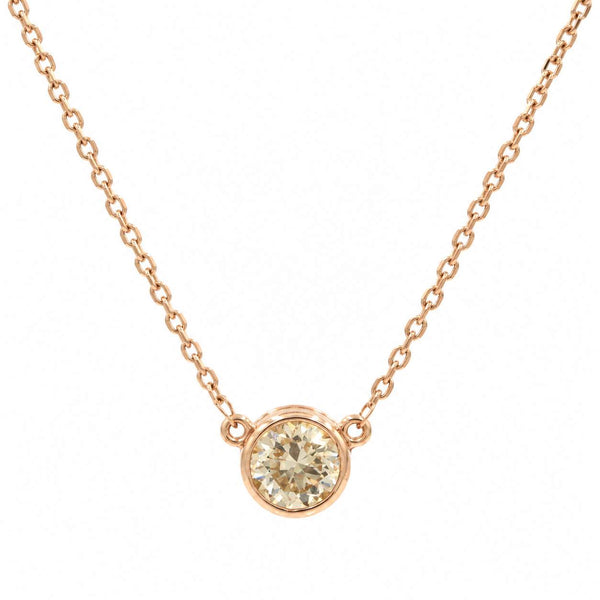 Diamond Round Pendant Necklace