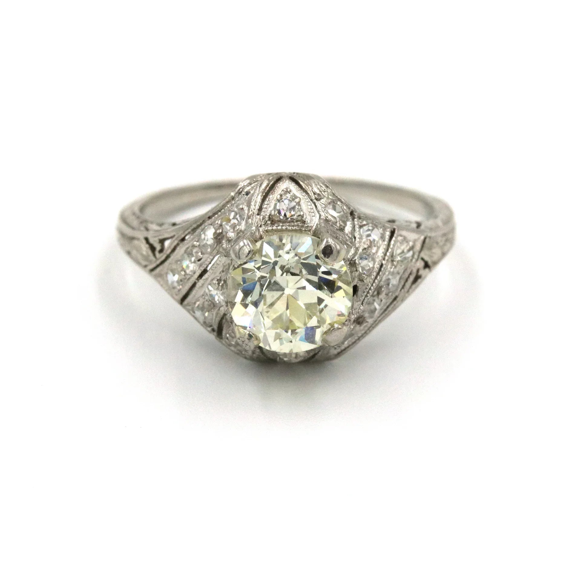 Old Mine Cut Diamond Ring