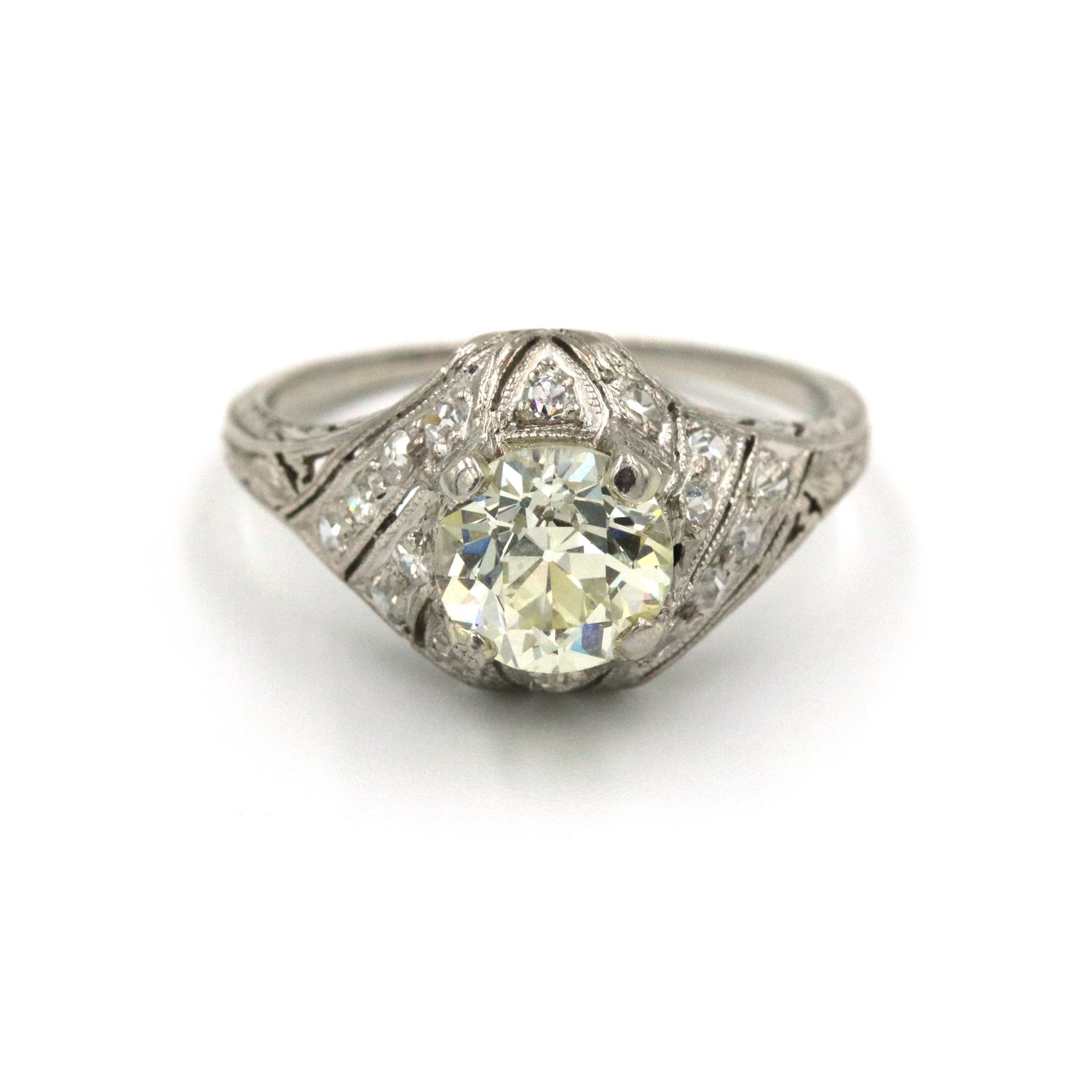 Old Mine Cut Diamond Ring