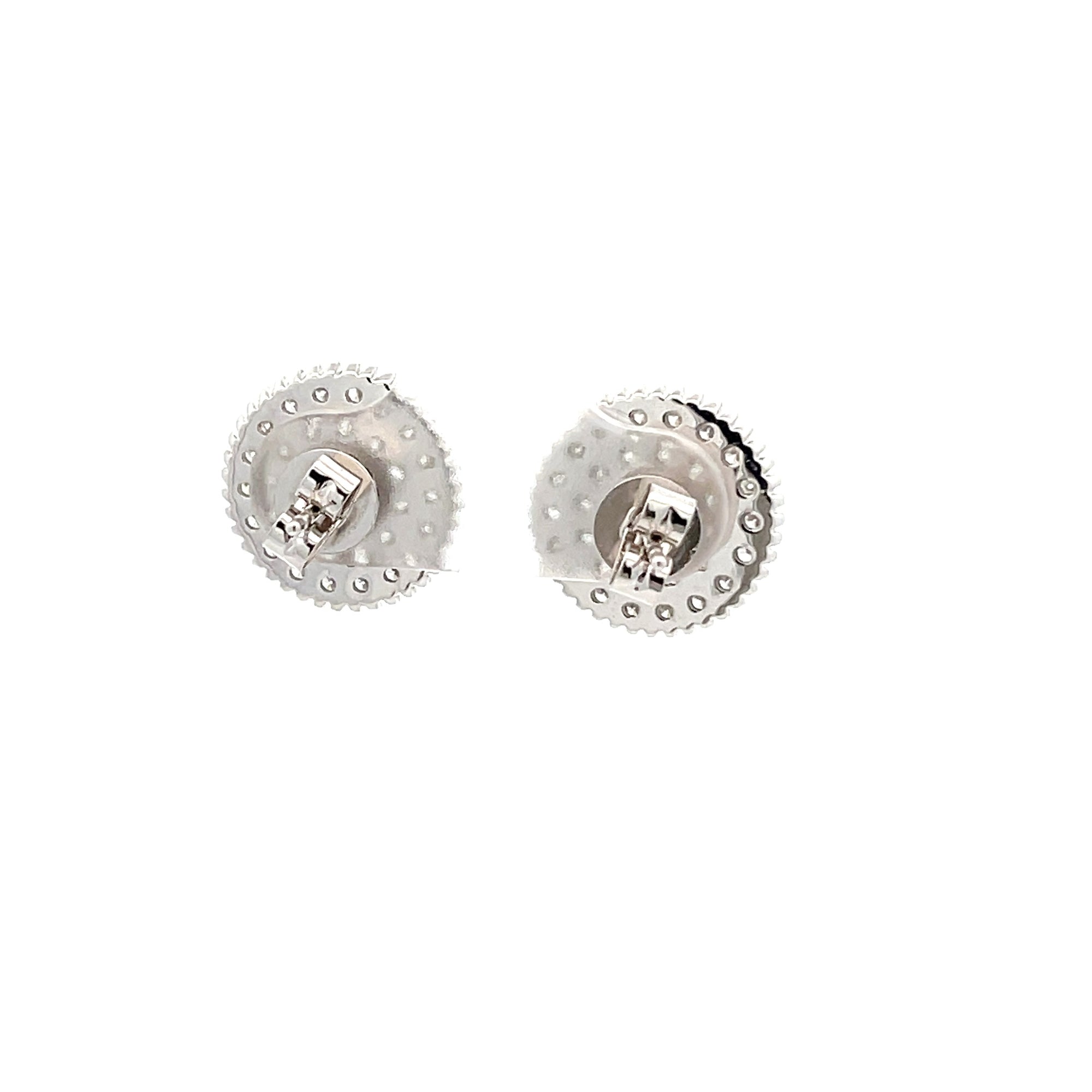 Diamond Disc Earrings