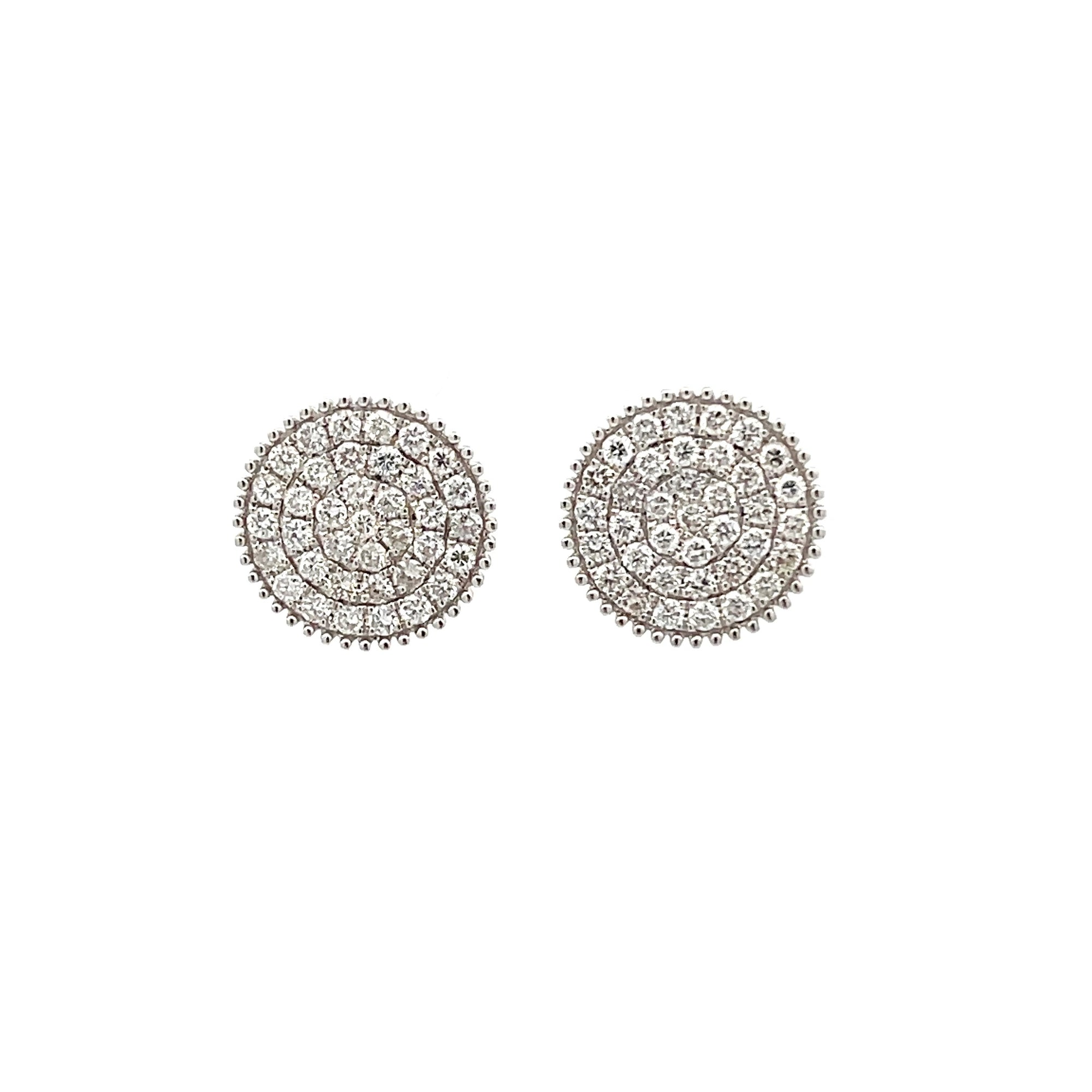 Diamond Disc Earrings