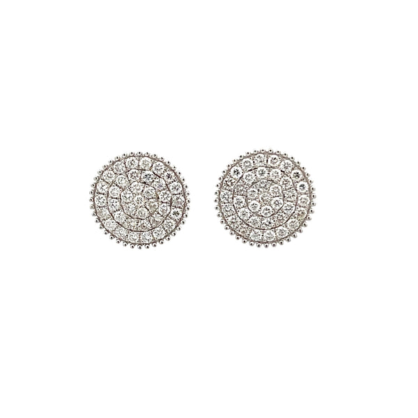 Diamond Disc Earrings