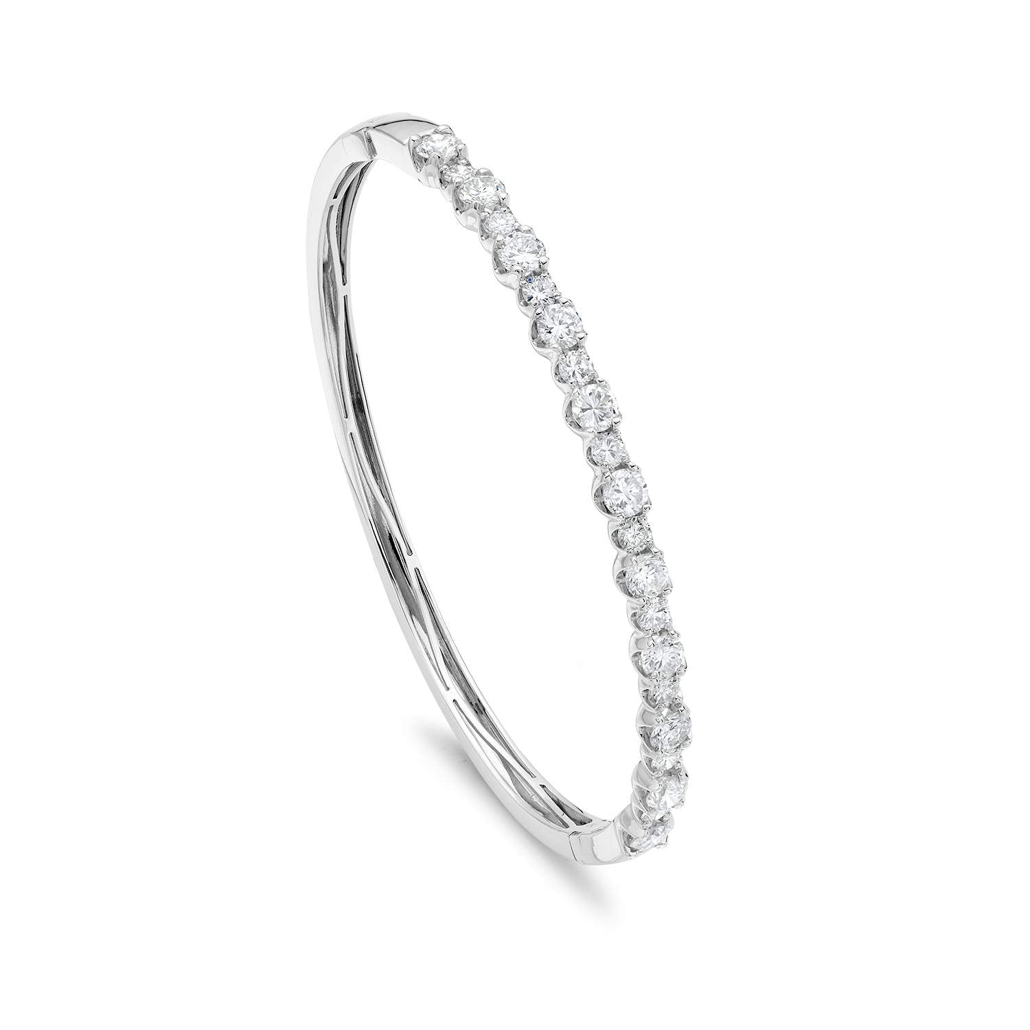 Diamond Half-Way Around Bangle