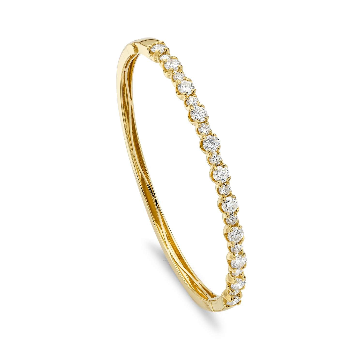 Half-Way Diamond Bangle