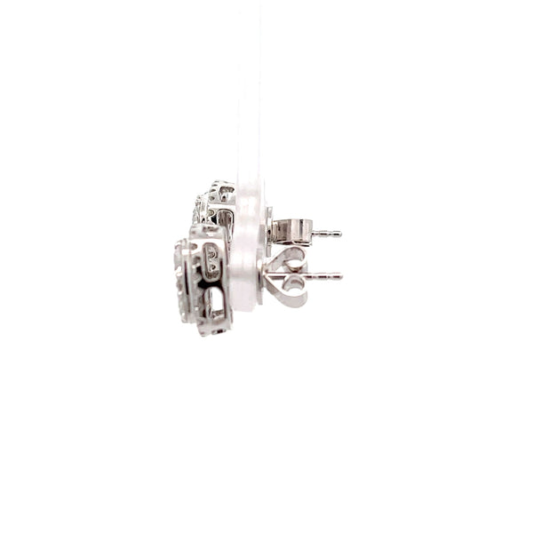 Diamond Cluster Stud Earrings