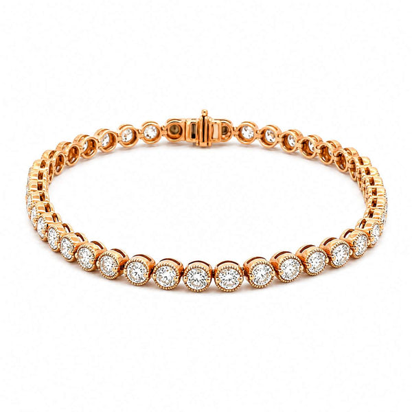 Diamond Bezel-Set Tennis Bracelet