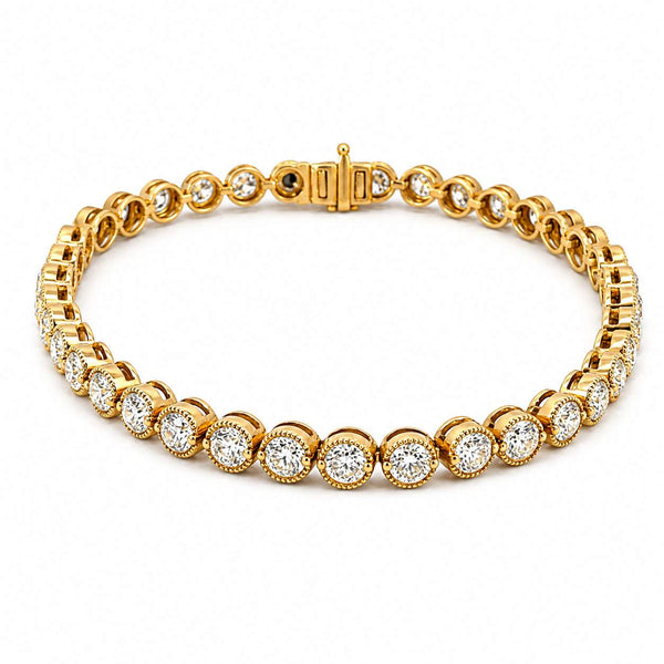 Diamond Bezel-Set Tennis Bracelet