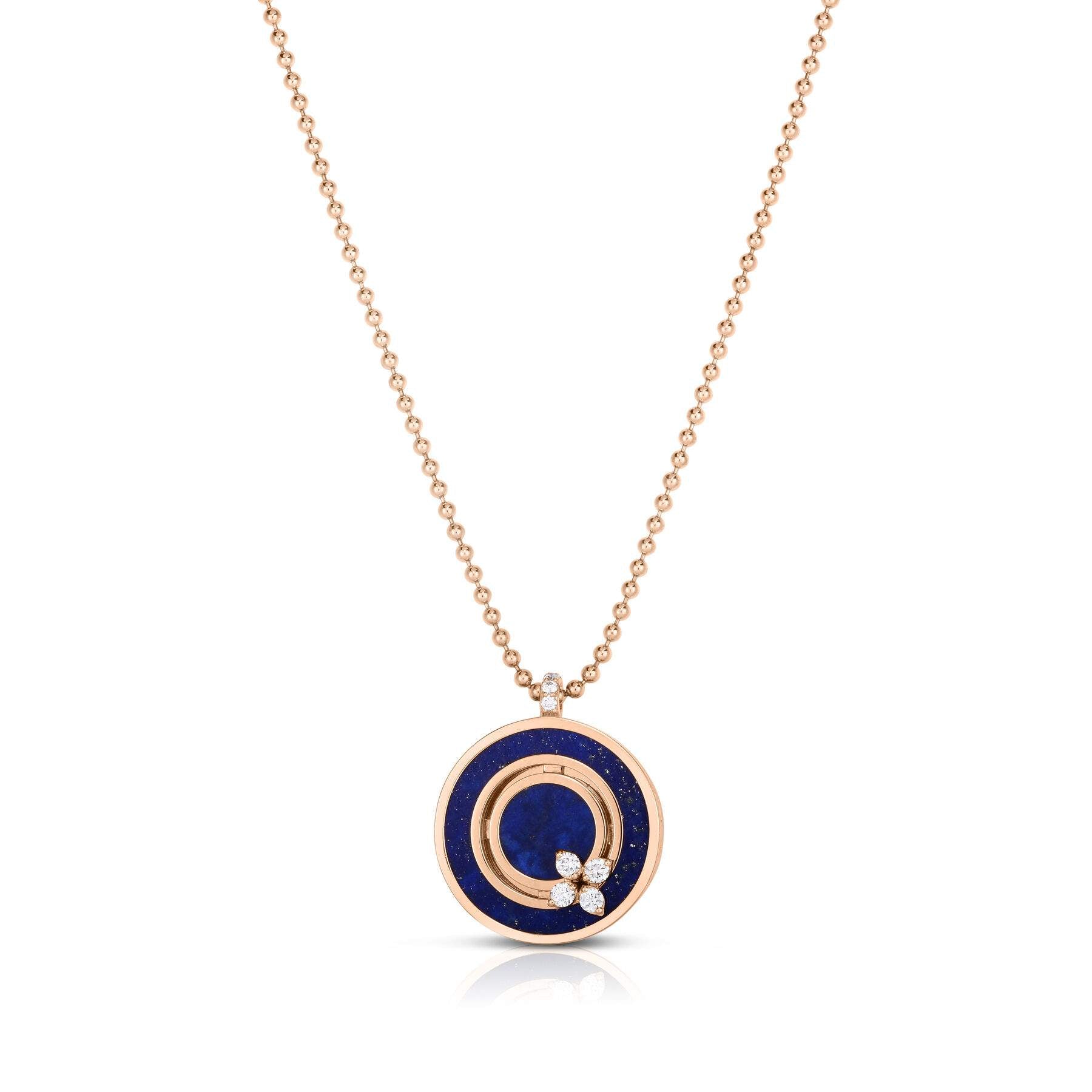 Roberto Coin Love In Verona Medallion Disc Necklace