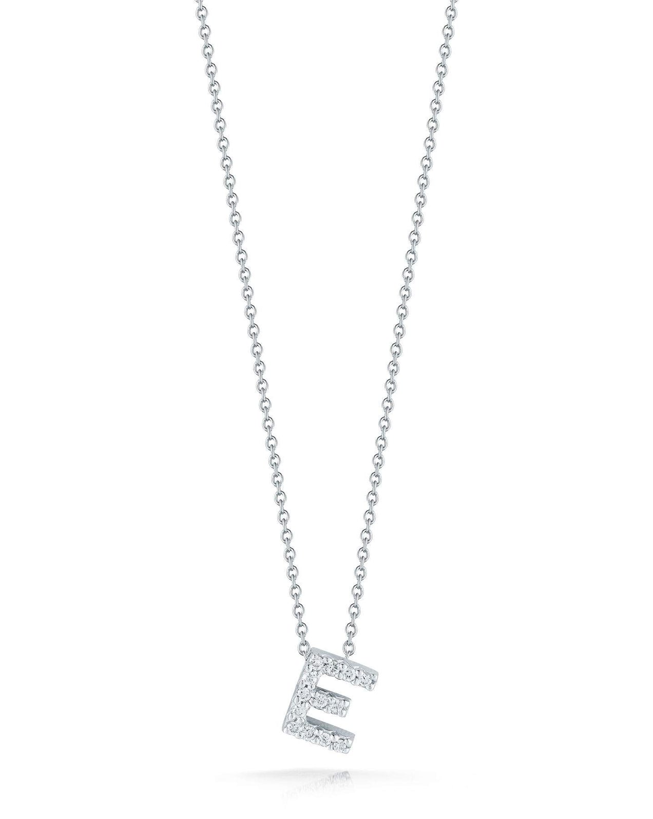 Roberto Coin Tiny Treasure Love Letter "E" Pendant Necklace