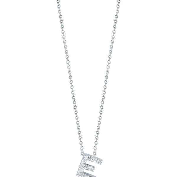 Roberto Coin Tiny Treasure Love Letter "E" Pendant Necklace