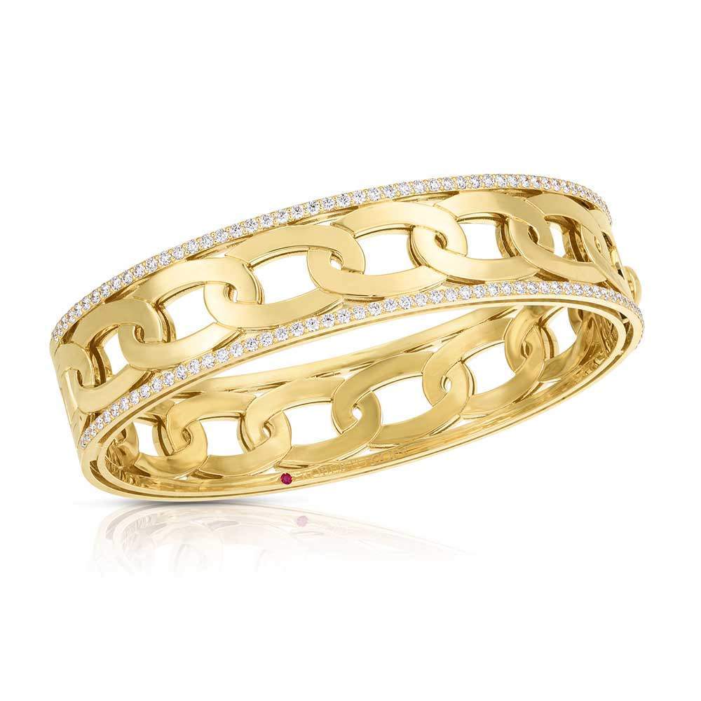 Roberto Coin Navarra Wide Edge Bangle