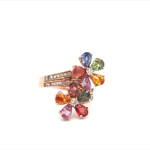 Multi-Colored Sapphire And Diamond Ring Provident Jewelery