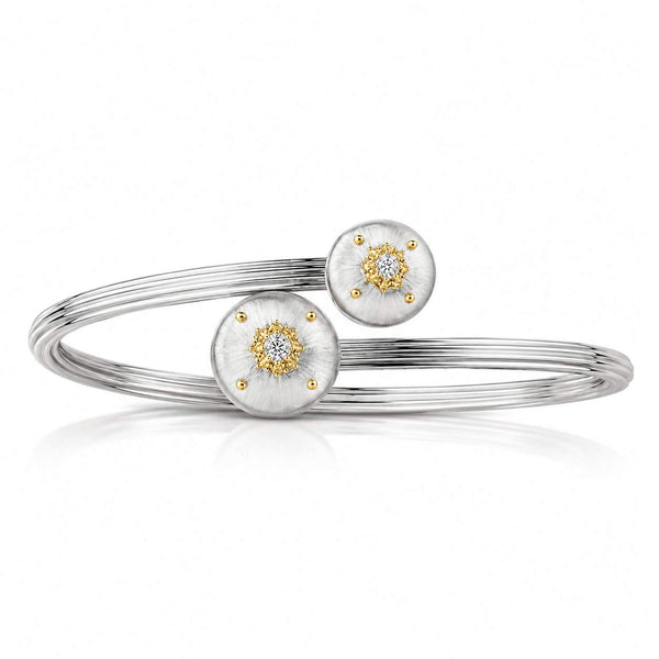 Buccellati Macri Diamond Bypass Bangle