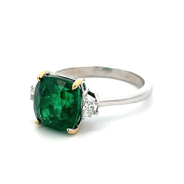 Emerald And Diamond Ring
