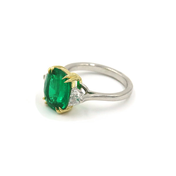 Emerald And Diamond Ring