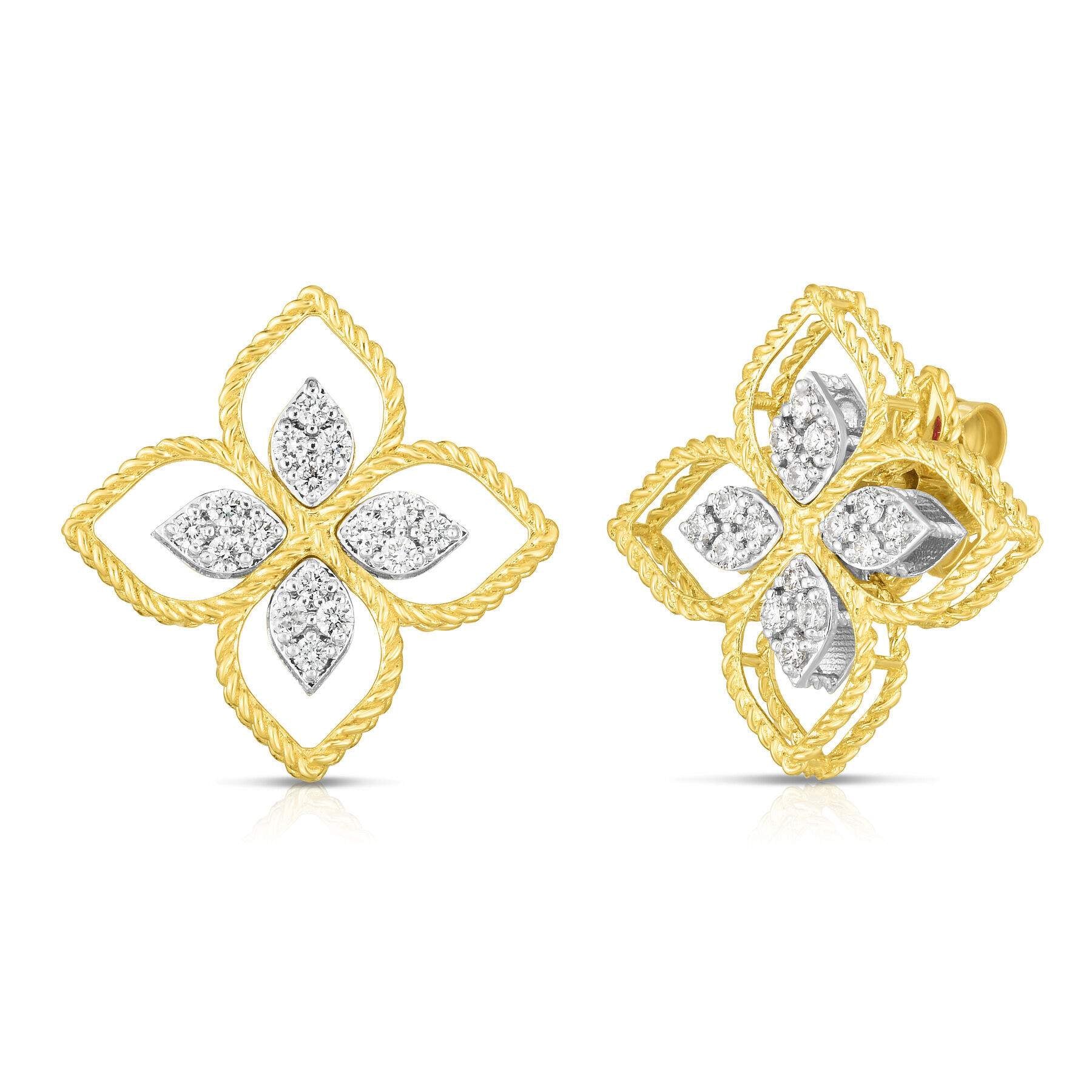 Roberto Coin Principessa Large Flower Stud Earrings