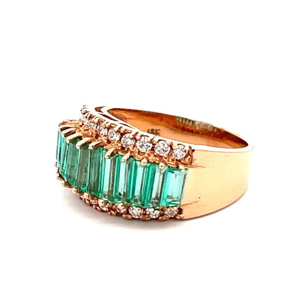 Emerald And Diamond Ring
