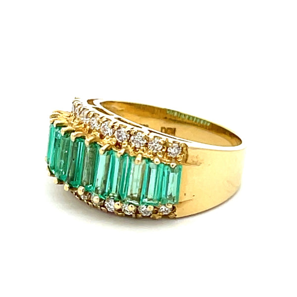 Emerald And Diamond Ring