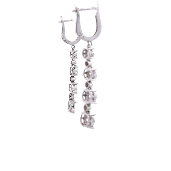 Floret Dangle Diamond Earrings