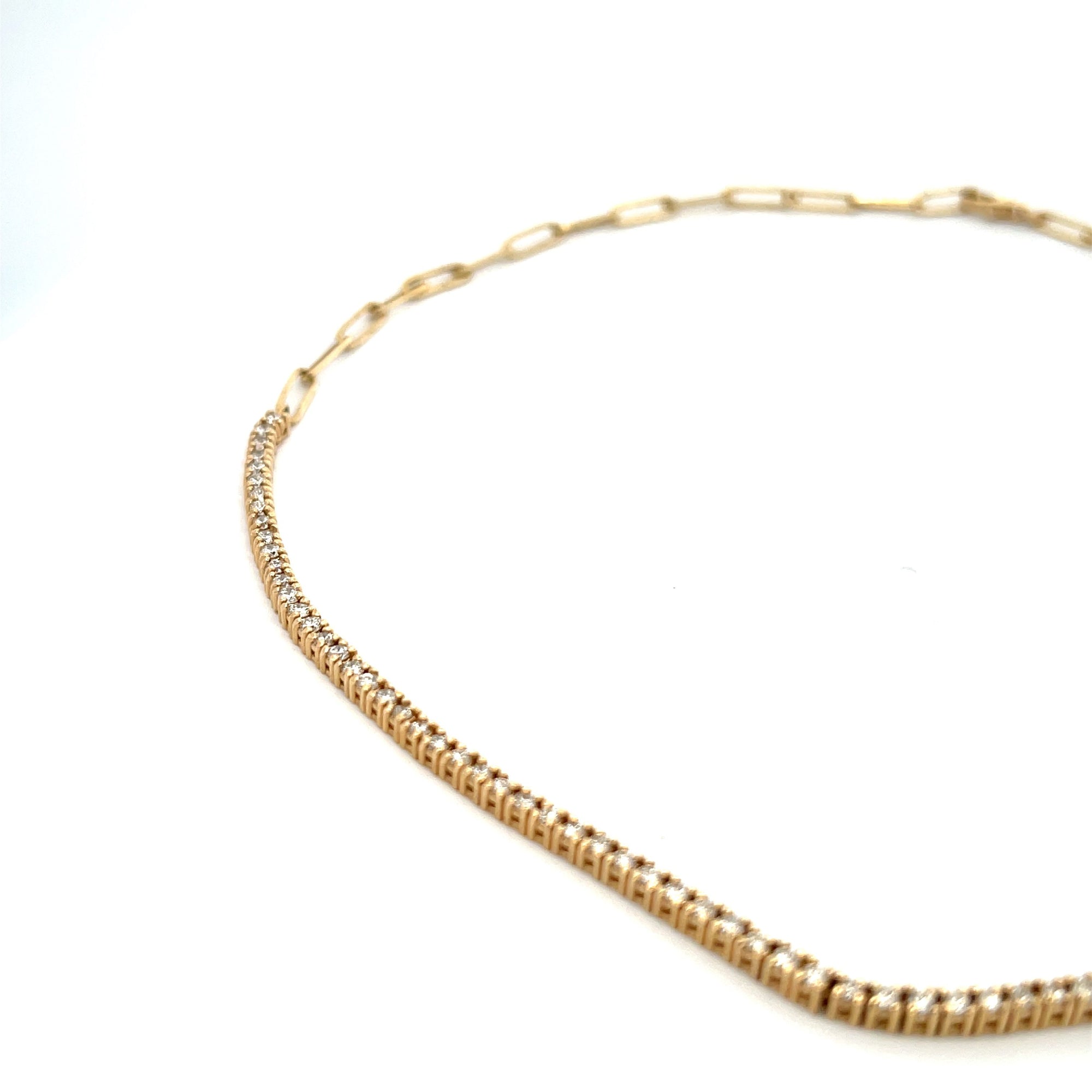 Diamond Link Tennis Necklace