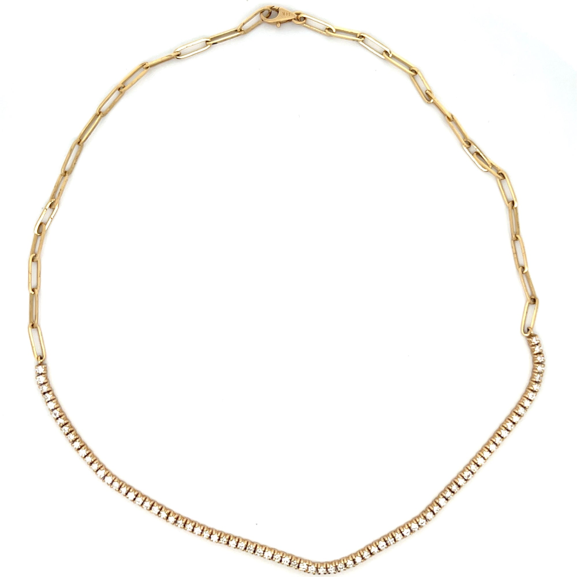 Diamond Link Tennis Necklace