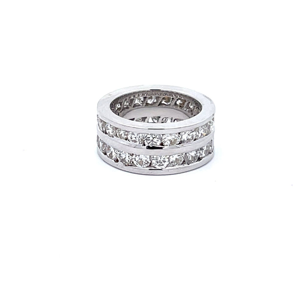 Double Diamond Wedding Band