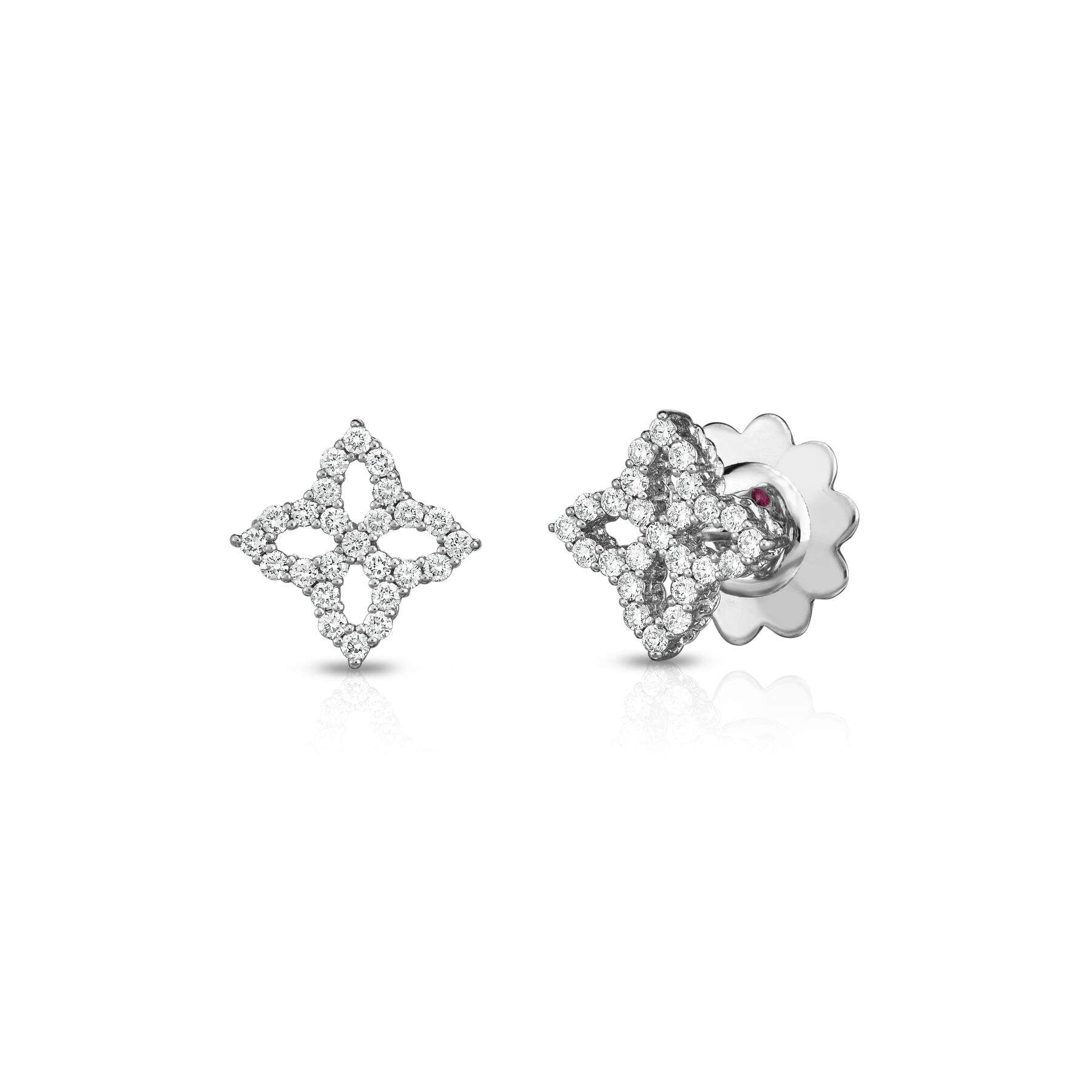 Roberto Coin Princess Flower Small Outline Stud Earrings