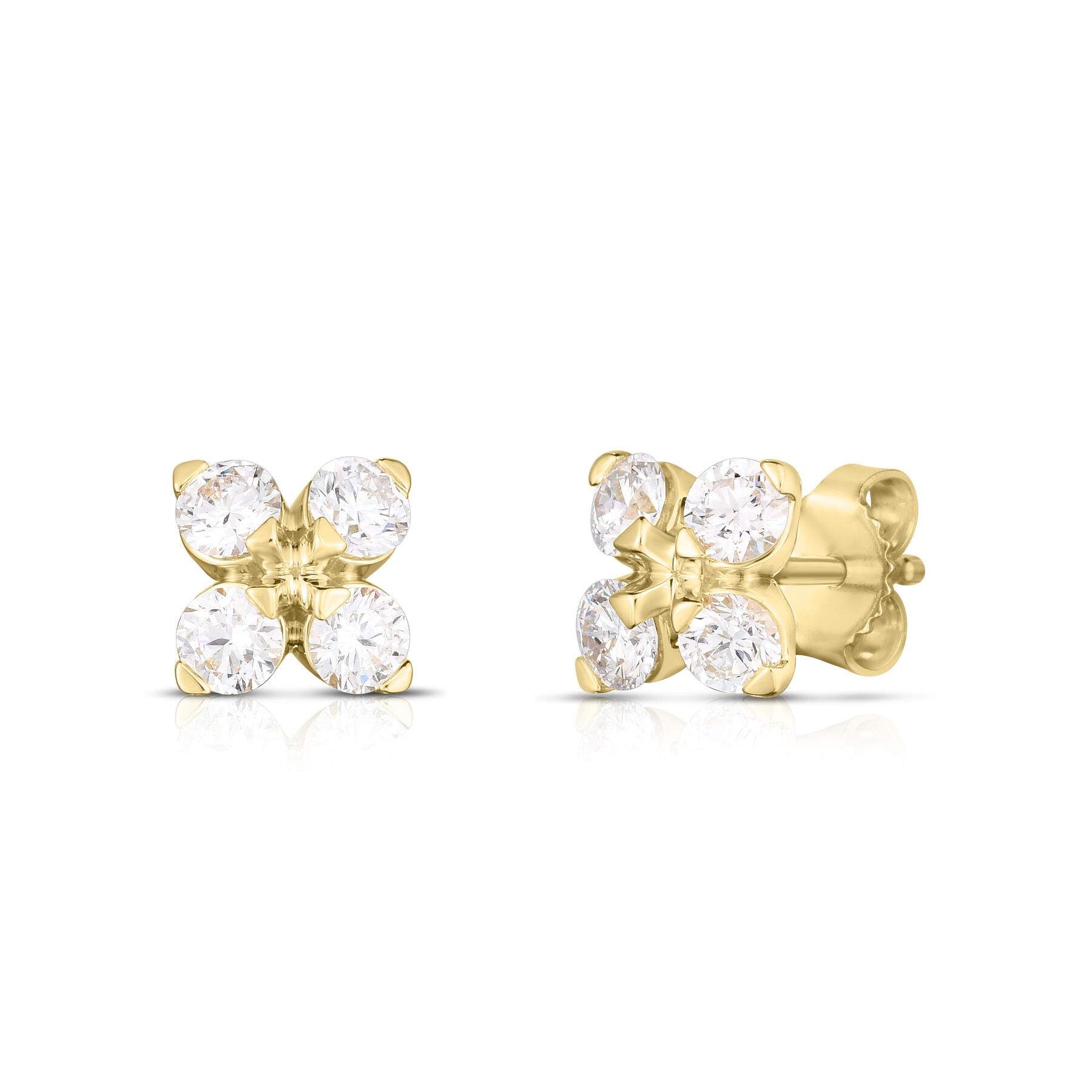 Roberto Coin Love In Verona Flower Stud Earrings