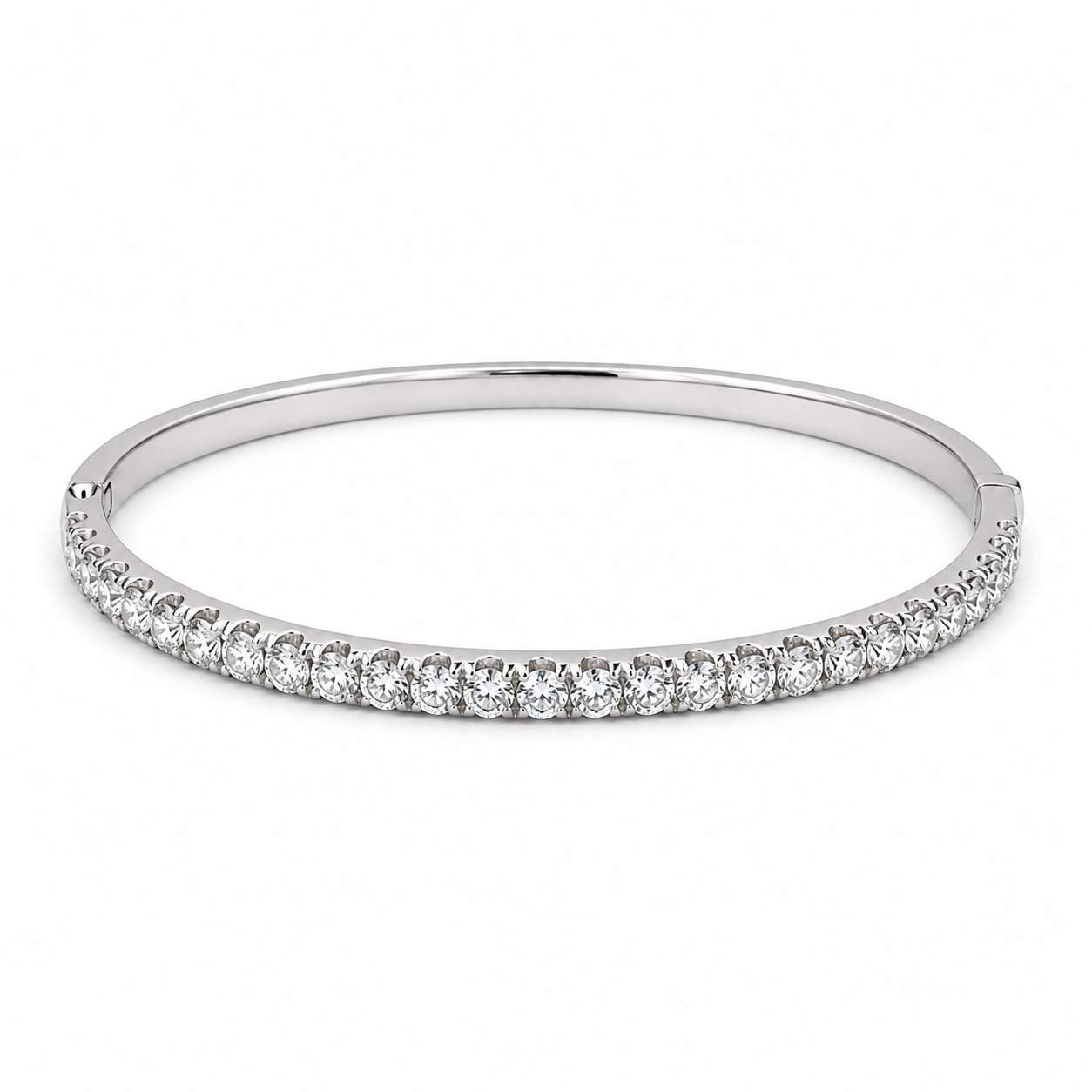 Half-Way Diamond Bangle