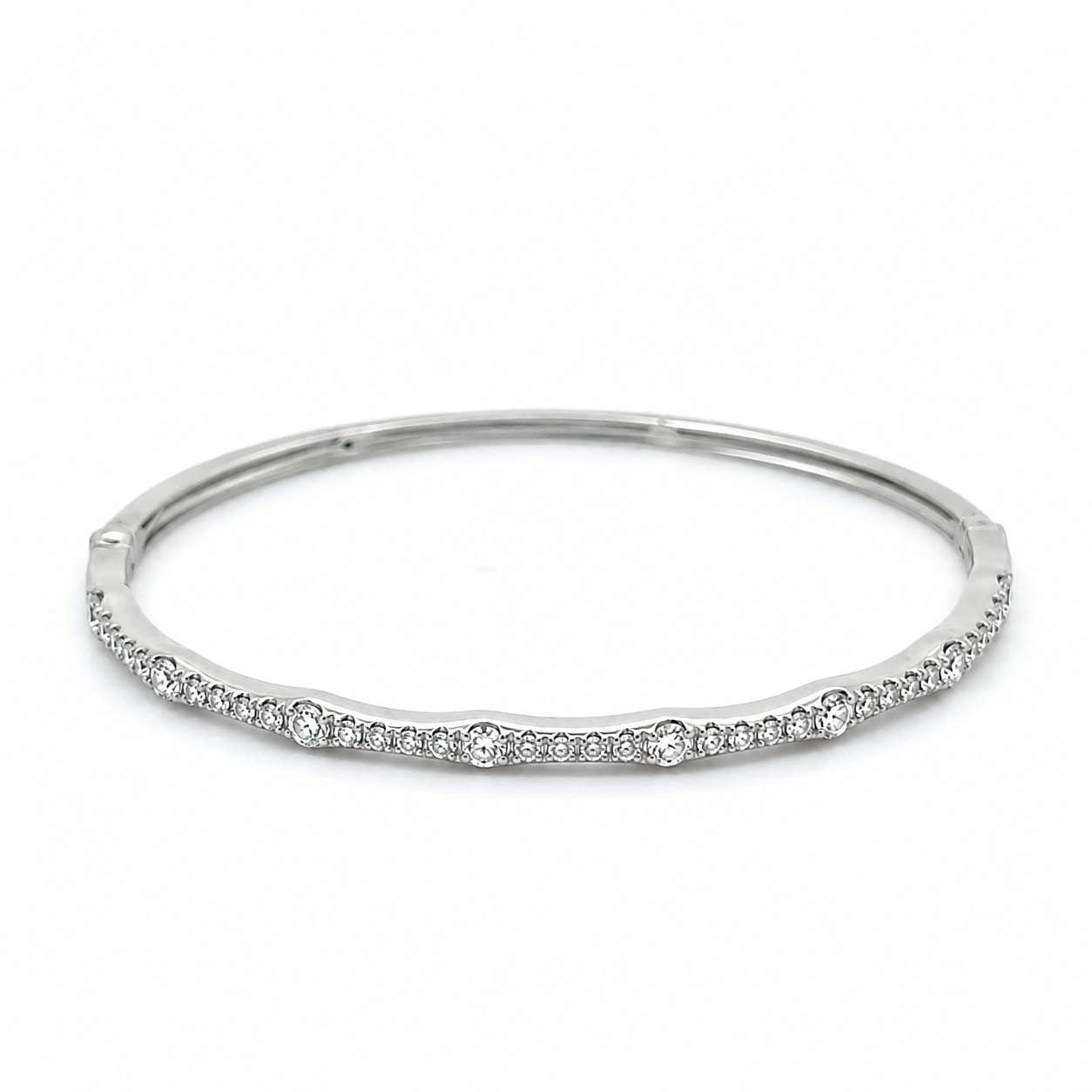 Half-Way Diamond Bangle