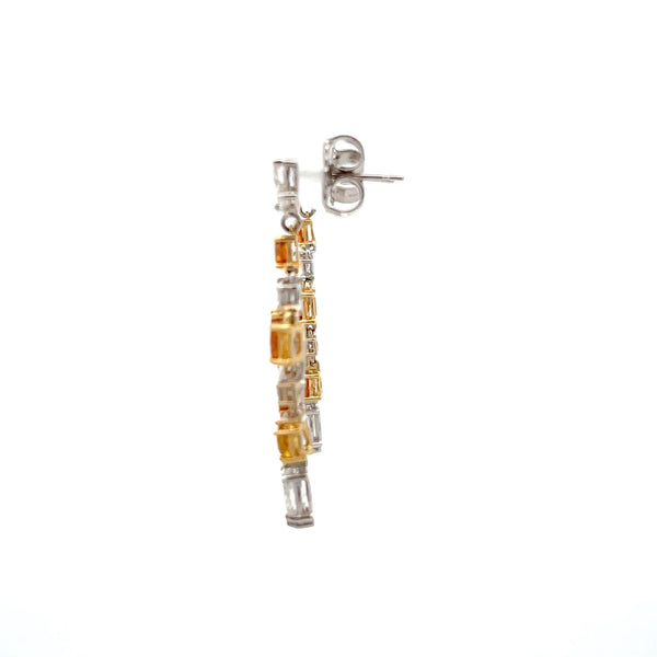 Colored Diamond Dangle Earrings