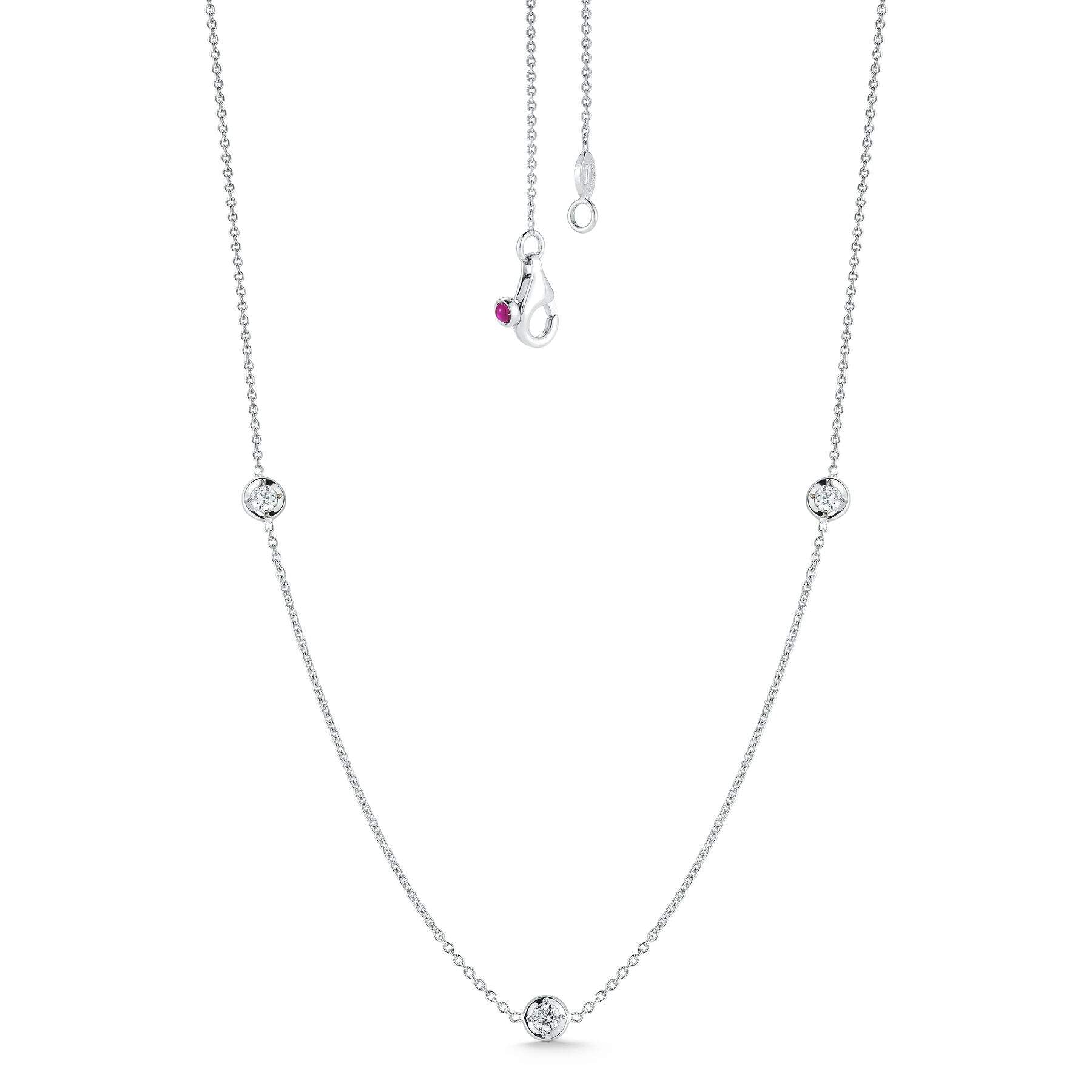 Roberto Coin By The Inch, 3 Station, Necklace