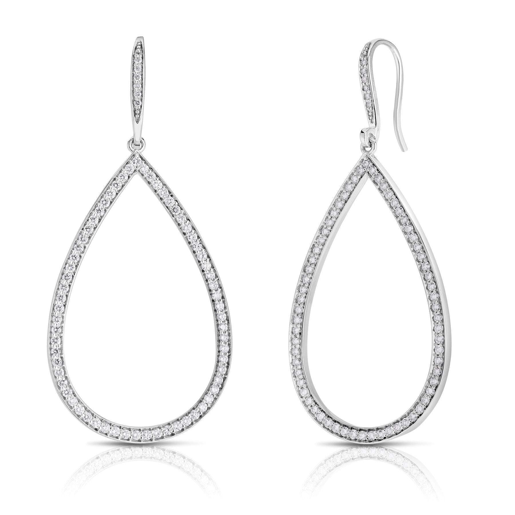 Roberto Coin Classic Outline Pear-Shape Earrings