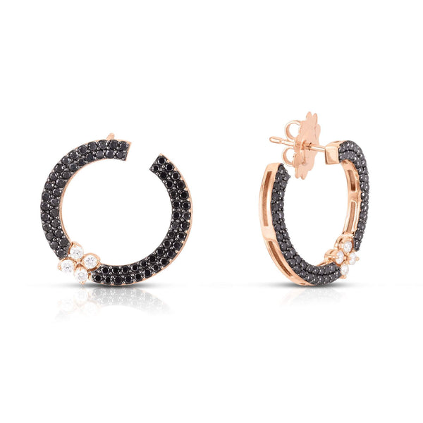 Roberto Coin Love In Verona Flower Circle Earrings