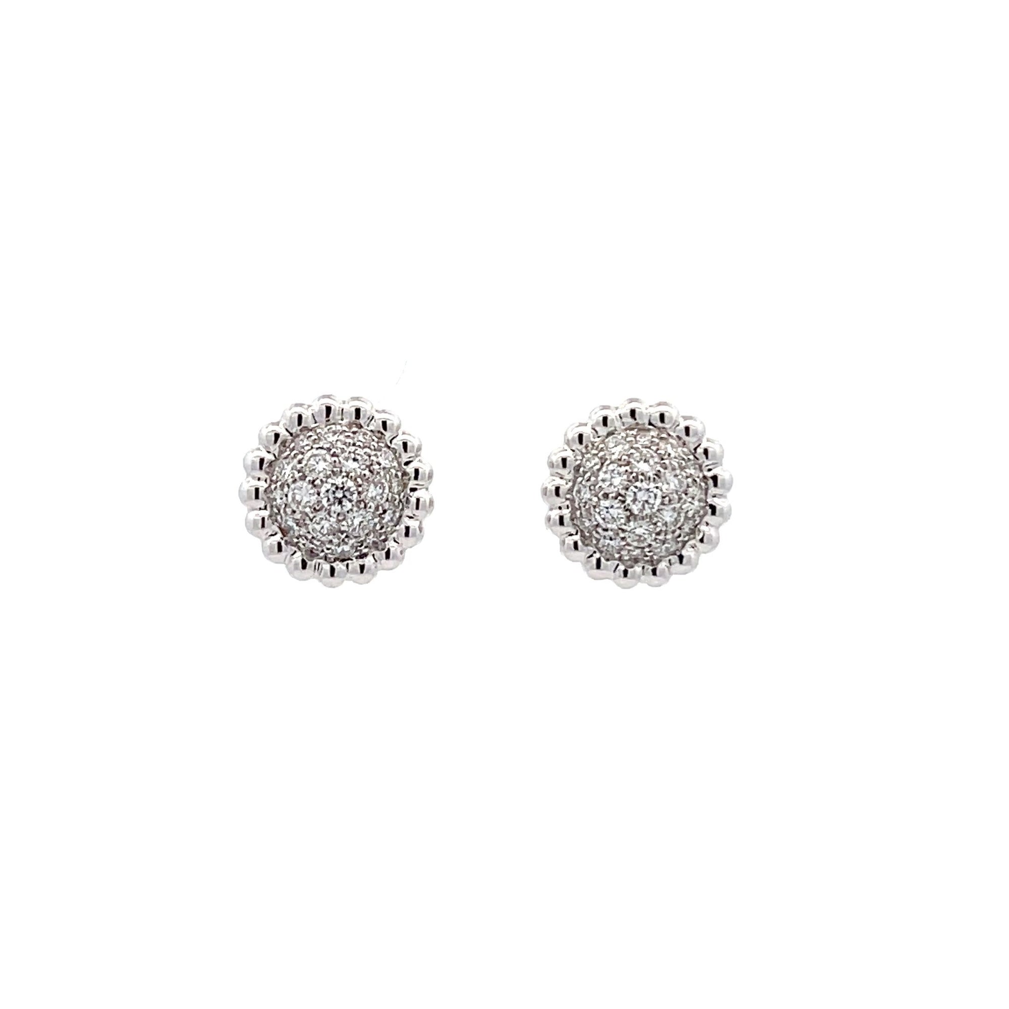 Diamond Ball Stud Earrings