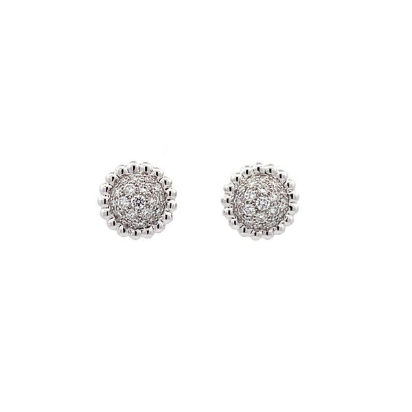 Diamond Ball Stud Earrings
