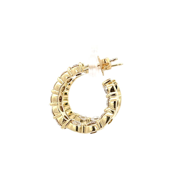 Diamond In & Out Hoop Earrings