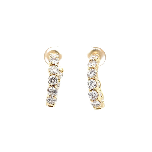 Diamond In & Out Hoop Earrings