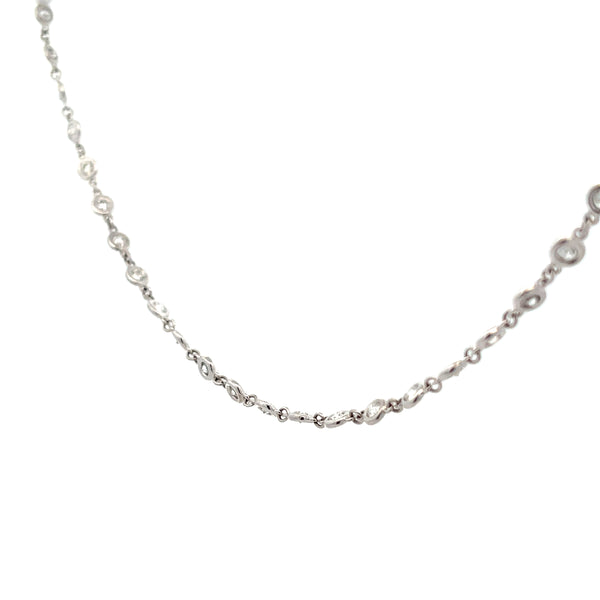 Diamond Bezel Set Necklace