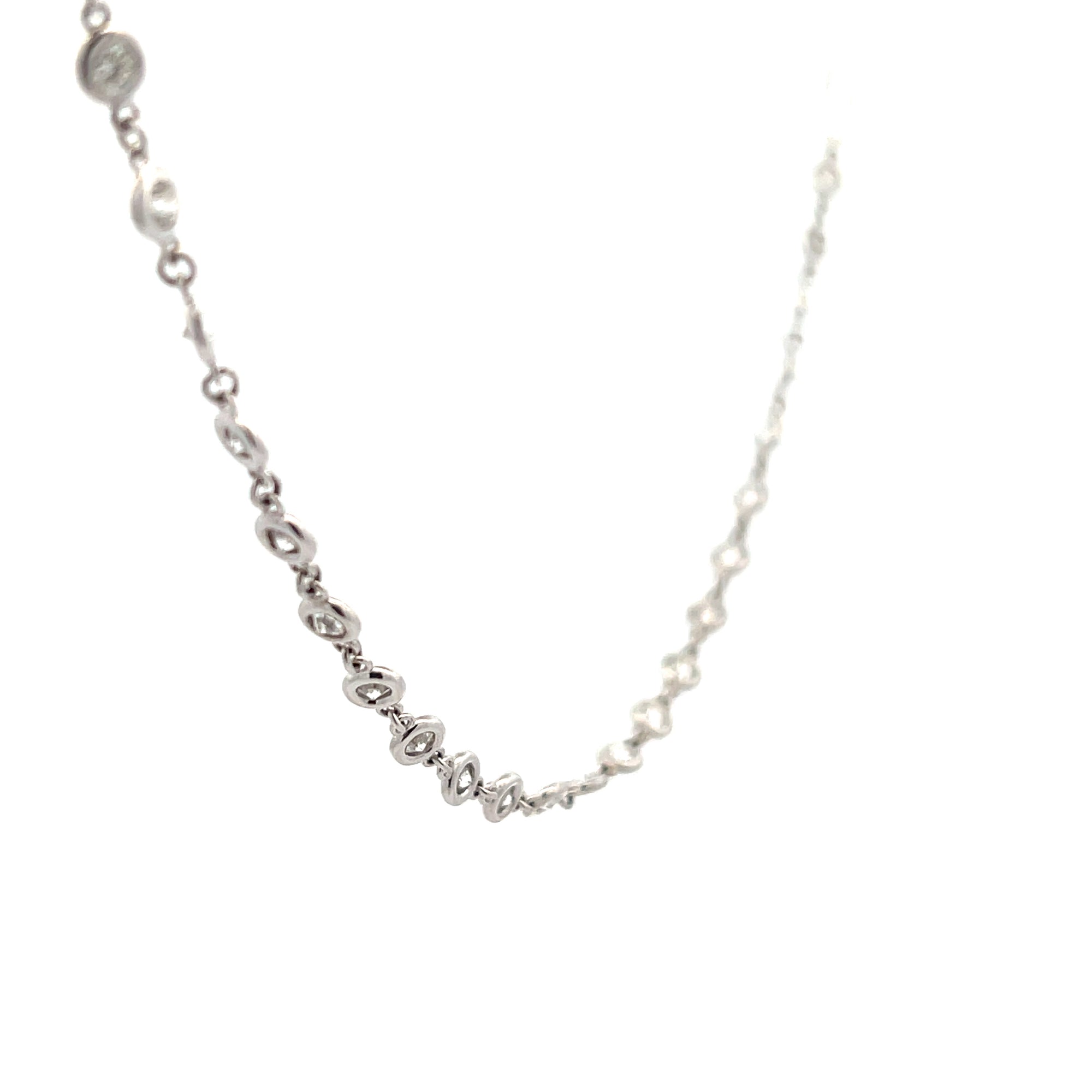 Diamond Bezel Set Necklace