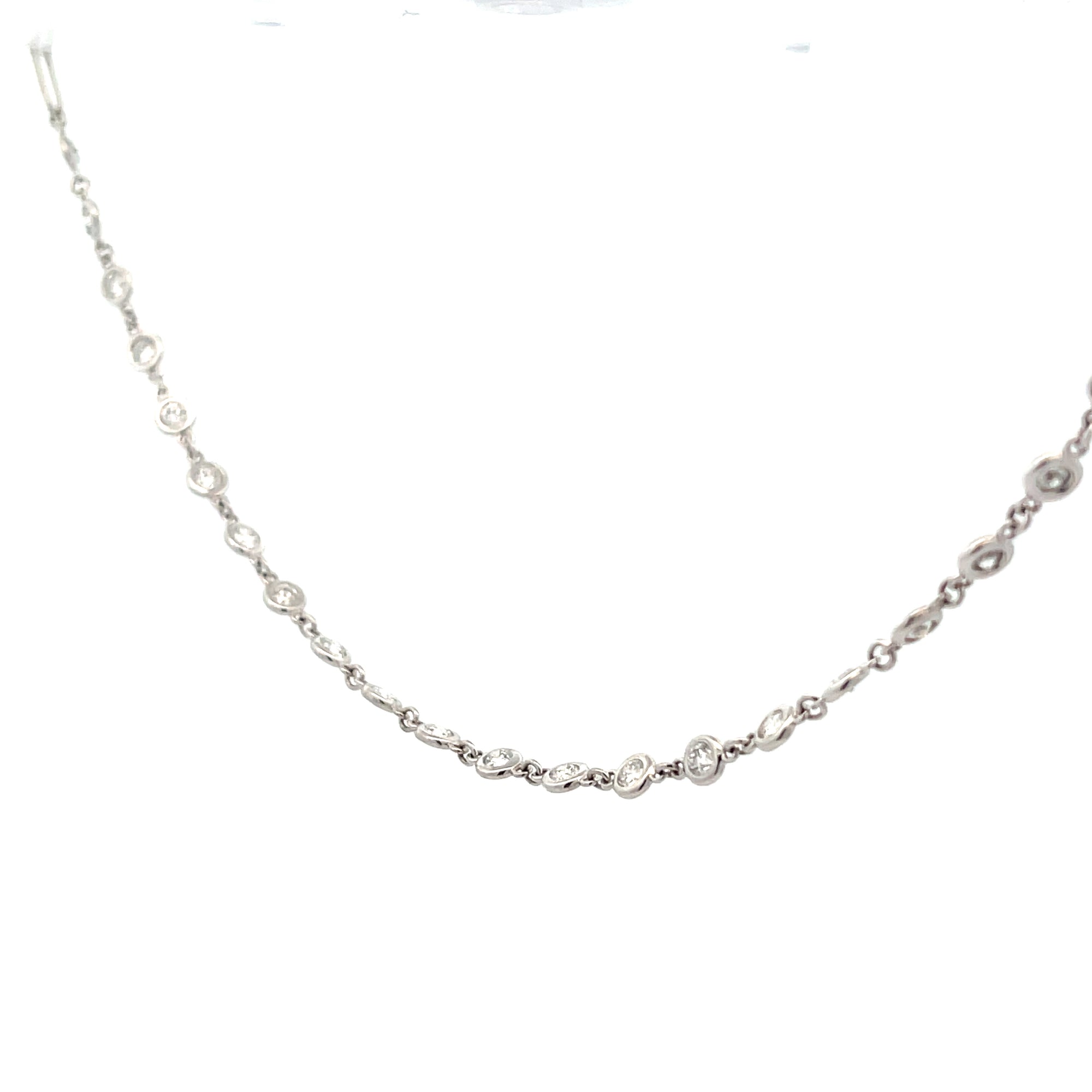 Diamond Bezel Set Necklace