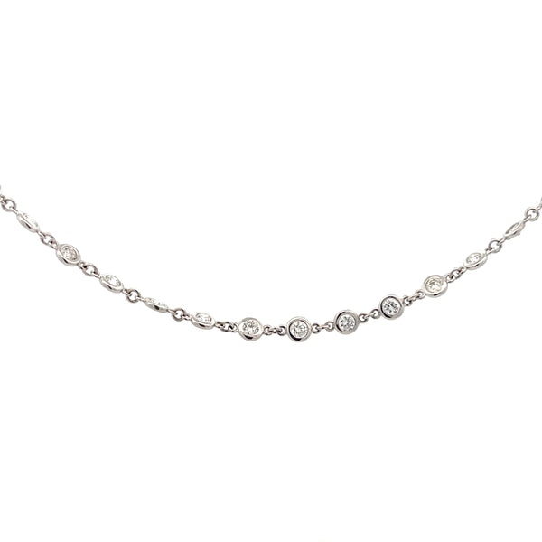 Diamond Bezel Set Necklace