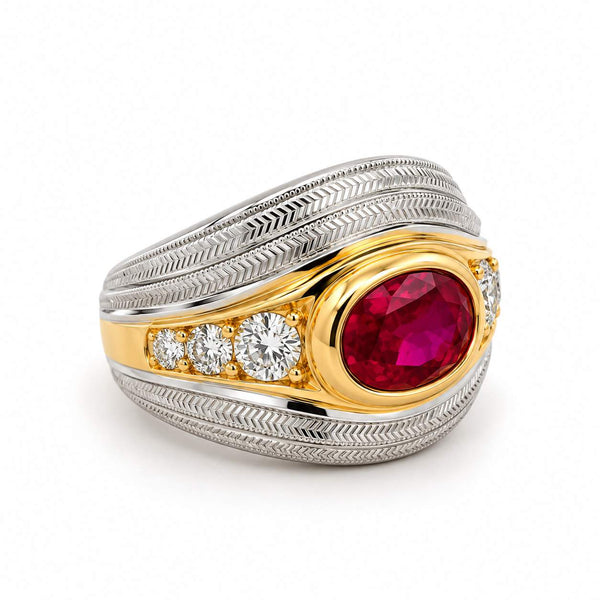 Oval Ruby Fashion Ring